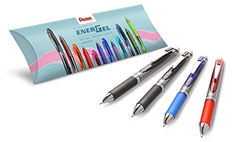 Bolígrafo retráctil Pentel Energel BL80 gel punta 1 mm pack 4