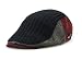 YCHY Men's Knitted Wool duckbill Hat Warm newsboy Flat Scally Cap (Black)