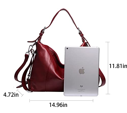 Bolso Tote para Mujer de Cuero genuino con correa ajustable miniatura 5