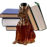 Botella de whisky - 350 ml en forma de perro para vino, botella de whisky, para bar, hogar, cocina, comedor, hombres, padres, bodas, vacaciones