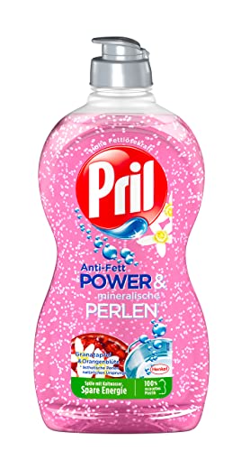 Pril Liquide vaisselle à main anti-graisse Power & perles minérales Grenade & Fleur d'oranger 450 ml