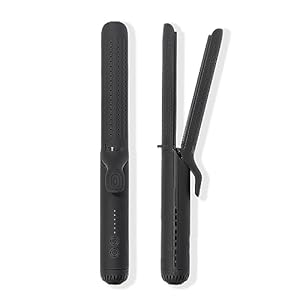 L’ANGE HAIR Le Duo Grande 360° Airflow Styler | 2-in-1 Curling Wand & Titanium Flat Iron Hair Straightener | Professional Hair Curler with Cooling Air Vents to Lock in Style | Adjustable Temp (Black)