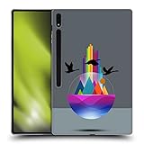 Head Case Designs Officially Licensed Dave Loblaw Geese Over Mountain Contemporary Art Soft Gel Case Compatible with Samsung Galaxy Tab S8 Ultra