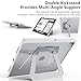 ZEEKWELE Case for iPad Pro 13 inch 2024 (M4), Ultra Stable Stand with Built-in Pencil Holder, Slim Frosted Protective Cover with Multi-Angle Kickstand,Duty Shockproof Case for iPad Pro 13, White