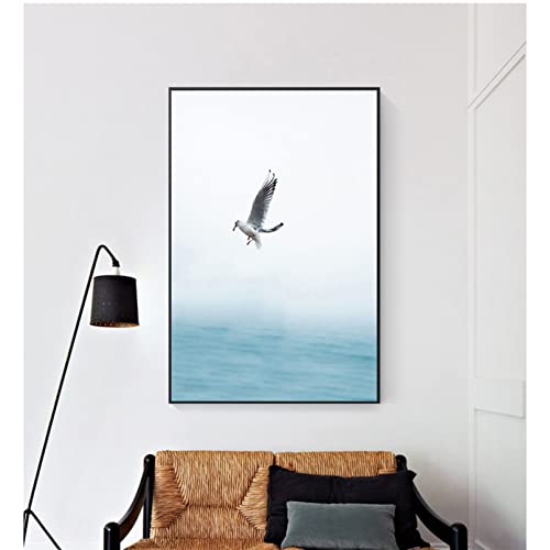Affiche paysage nordique de plage sur toile sans cadre pour décoration de salon moderne