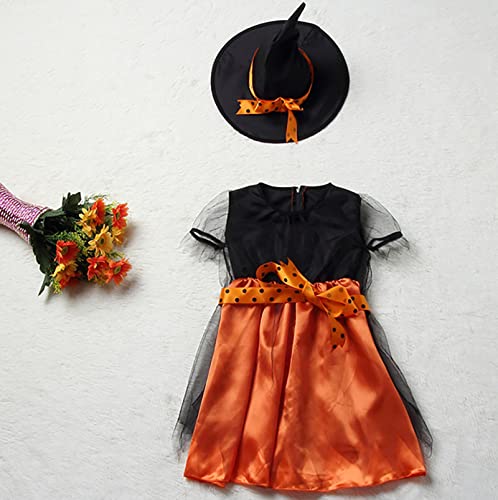 Disfraz de Bruja Naranja para Bebés 1-2 años miniatura 5