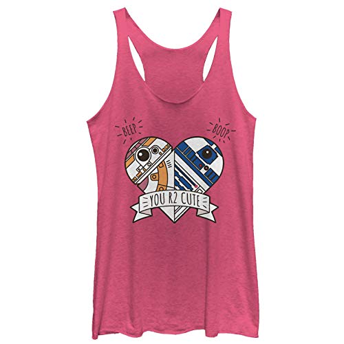 T-shirt BB8 rose chin&eacute; au motif c&oelig;ur exclusif taille S femme