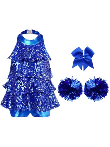 Tenue danse moderne jazz fille anti-frottement pour gala de gymnastique à paillettes