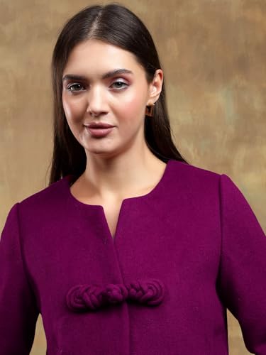 Image of KOTTY Womens Cotton Blend Standard Length Elegant Style Coat - Classic Style with Modern Detailing