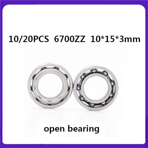 Roulement à billes S6700ZZ ABEC 3 haute précision pour rotation fluide - 2