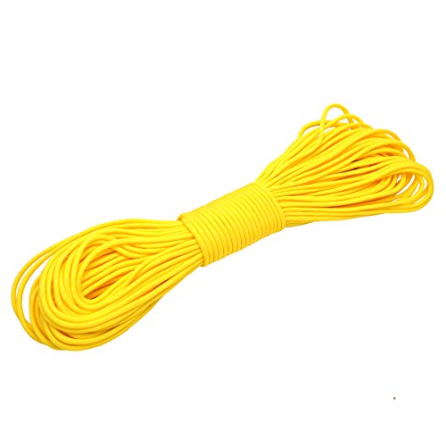 100ft Type III 7 Strand Core Paracord 550 Parachute (19# Yellow)
