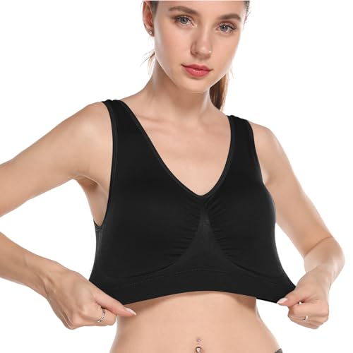 Image of Onory 3 Pack Sports Bras for Women Wirefree Padded Workout Yoga Gym Fitness Bra Medium Support