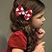 ZOLYCO Sparkling 4 Inch Glitter Heart Hair Bows Clips Sequin Bow Alligator Clips Hair Accessories for Girls, Teens, Toddlers（Red）
