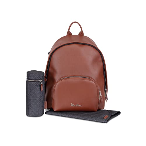 Silver Cross Dune/Reef Vegano Cuero Bolso Cambiador Mochila - Tan