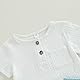 Yassiglia Baby Jungen Sommer Zweiteiler Outfit Musselin Kleidung Set Neugeborene Weiche Bekleidungssets Leinen T-Shirt + Elastische Shorts (Weiß+Blau, 12-18 Months)