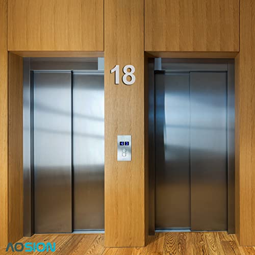 Aosion Modern House Numbers-6 Inch Stainless Steel Street Address Numbers,Floating Appearance,Brushed Finished, Silver,Number 8 #TOP2