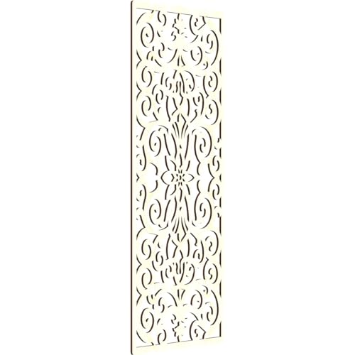 Image of Buel Decorative Pierced Fretwork Wood Wall Panels, 21 3 /8 inchW x 54 3 /8 inchH x 1 /4 inchT, Red Oak
