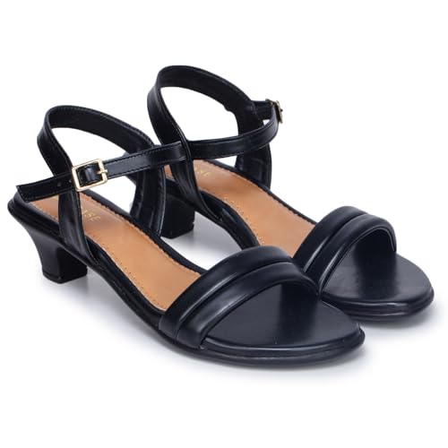 Image of TRASE Women's Fashion Kitten Heels Sandals | Elegant & Comfortable Block Heel for Women | Perfect Footwear for Festive, Wedding, Office & Everyday Style