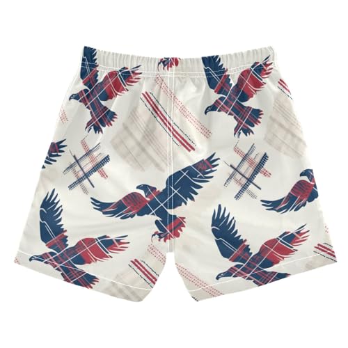 Red Blue Big Bird Boys Swimming Shorts Boys Beach Shorts Quick Dry with Pocket Beach Hawaii Vacation 2T2
