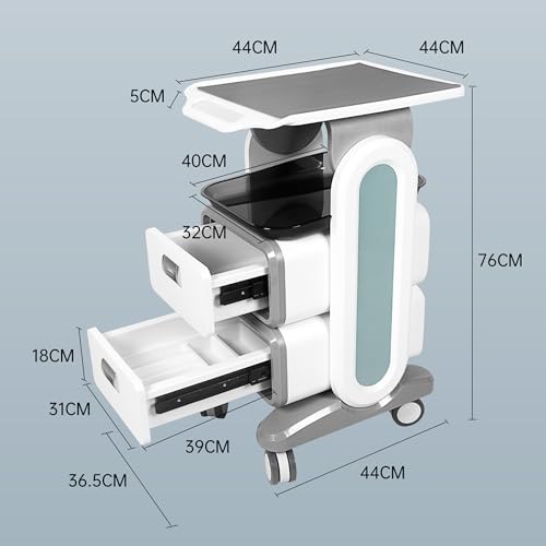 Wózek medyczny z kółkami, wózek na kółkach do szpitali i salonów kosmetycznych, mobilny wózek do przechowywania dla klinik i laboratoriów