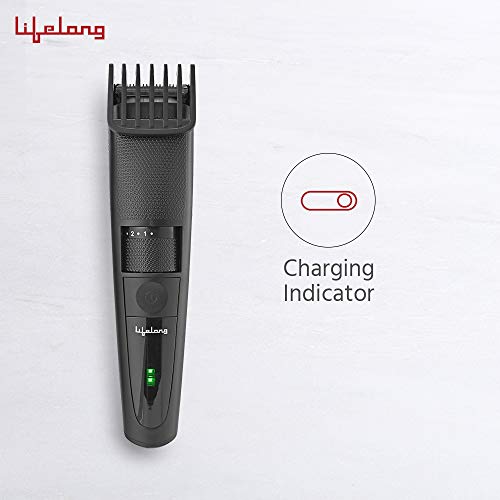 Image of Lifelong Beard Trimmer for Men | Quick Charge (2 Hours) | Runtime: 60 Mins | 20 Length Settings | Cordless | USB Charging | 1 Year Warranty (LLPCM07) - Black