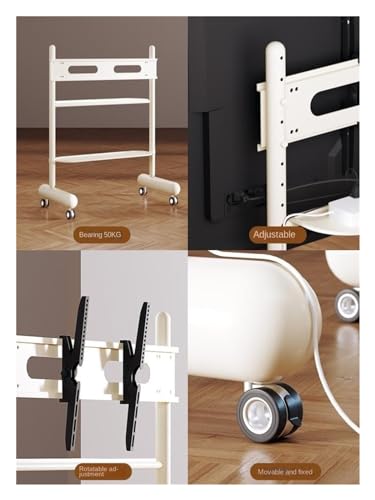 Soporte móvil para TV ajustable en altura y con ruedas miniatura 7