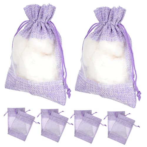 10 bolsas sachet de lavanda de organza vacías miniatura 1