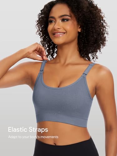Image of Angelhood Women's Non-Padded Minimizer Sports Nursing Bras Wirefree Full Coverage Large Bust Light Support Sport