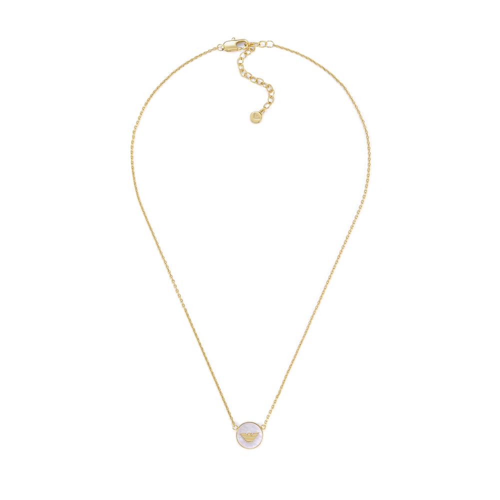 Emporio Armani Women's gold tone lobster clasp closure brass necklace