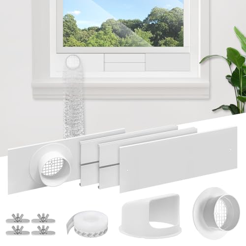 Portable Window Dryer Vent Kit, Dryer Vent Window Kit for 4' Diameter Dryer Vent House with...