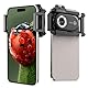 200x Handy-Mikroskop linse mit CPL,Handy-Mikroskoplinse mit LED UV-Licht/Universal-Clip, praktisches Mini-Mikroskop für Android/iPhone
