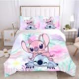 EQARPZM Cute Bed Duvet Cover Cartoon Kids Bedding Sets Anime Bedlinenset 3D Printed Lightweight 3 Pieces Comforter Cover Sets with 1 Duvet Cover and 2 Pillow Pillowcases for Adult (Pink, Queen)