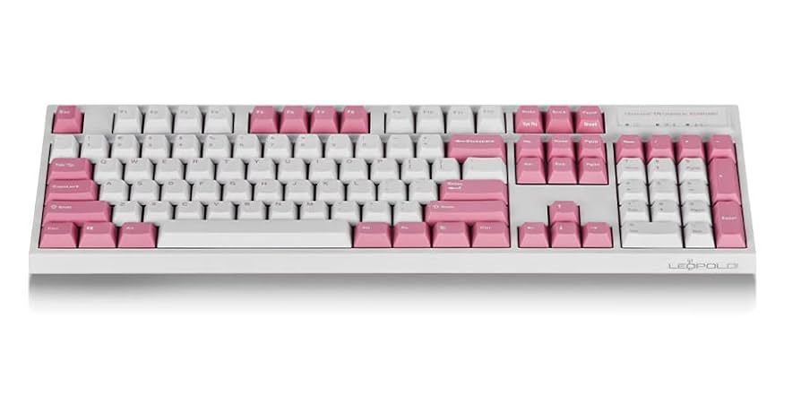 LEOPOLD レオポルド FC900R Light pink 英語配列 茶軸 Amazon.com: Leopold FC900RBT White/Pink Bluetooth PD Double