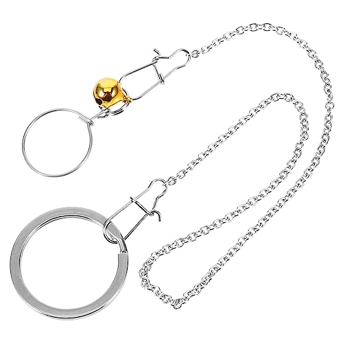 Kichvoe Collar para Loro de Acero Inoxidable con Anillo y Cadena de Ligero y Resistente para Entrenamiento y Vuelo Accesorio Seguro para Plumaje y Comodidad del Ave