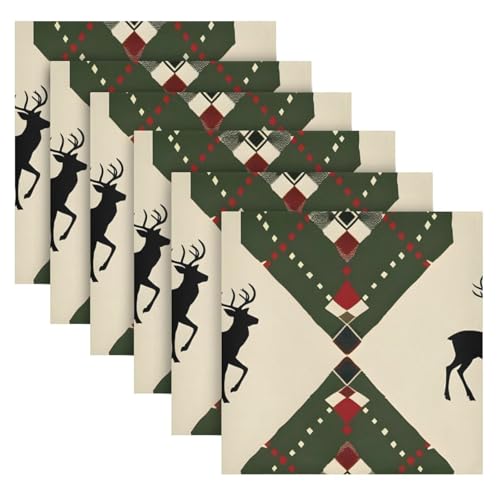 Servilletas de Tela Navideñas Multicolor Pack x6 20x20 in miniatura 2