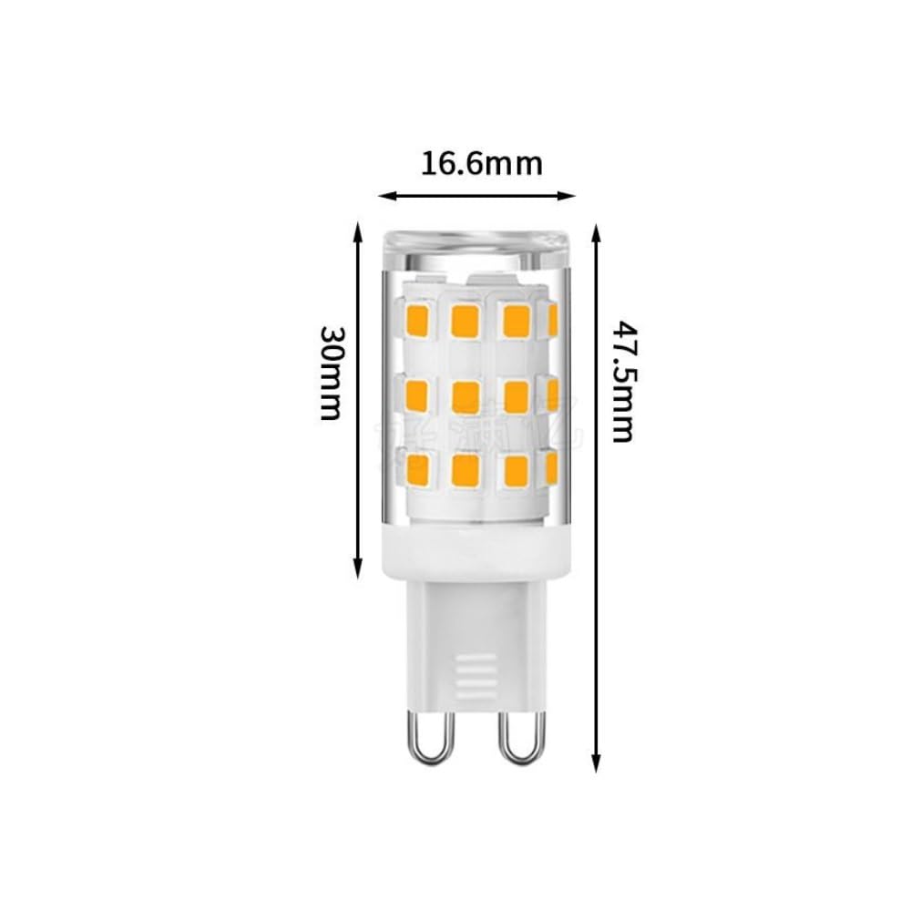 YSJX Lighting, Confezione da 20, Lampadina LED a mais 2835SMD-33LED G9 3W AC220-240v Senza sfarfallio Ceramica di piccole dimensioni + Lampade PC Lampadine per la casa(Cool white)