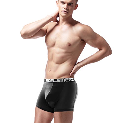 Ouruikia Men's Underwear Modal Boxer Briefs Breathable Separate Pouch Boxer Briefs with Functional Dul Fly2
