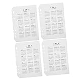 SHINEOFI 4 Stücke Matte Kalender Trennblätter PP Kunststoff Schützende Organizer Einsätze Wiederbefüllbar für Büro Schule DIY Planer und Terminverwaltung
