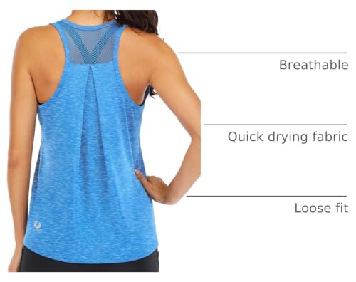 Image of ICTIVE Workout Tops for Women Loose Fit Racerback Mesh Backless Muscle Tank Running Shirts