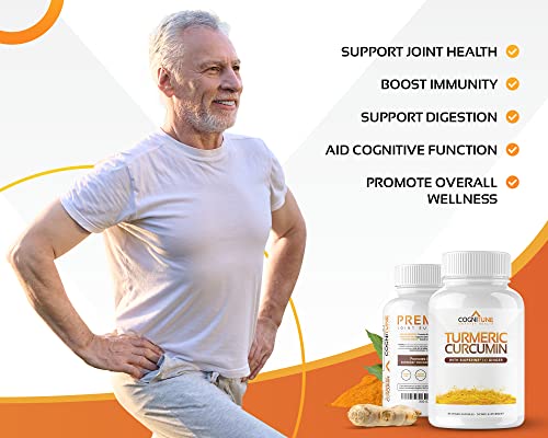 Organic Turmeric & Ginger Capsules - Turmeric Curcumin With Ginger & Bioperine, 95% Curcuminoids - Joint, Digestion, Immunity Support, Black Pepper Extract For Increased Absorption #TOP1