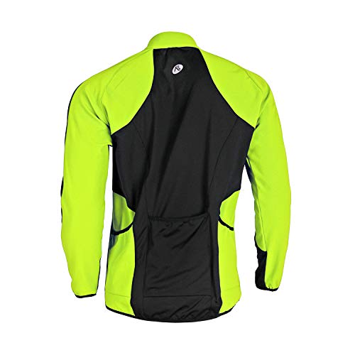 NUCKILY Herren Radsport Jacken Langarm Radsportanzüge Radtrikot Radfahren Kleidung Langärmeliges Fahrradtrikot mit Thermofleecefutterfür Herbst/Winter Mit 3 Taschen - Image 3