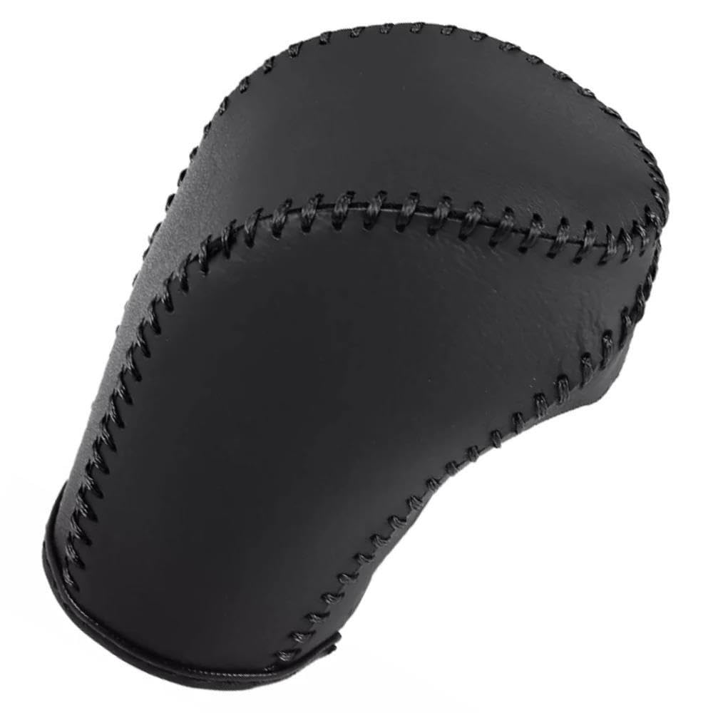HYASDBWE Leather Car Gear Head Shift Knob Cover for Civic 10th Gen 2016-2021 Automatic Gear Shift Knob Cover Gear Shifter Parts(Black)