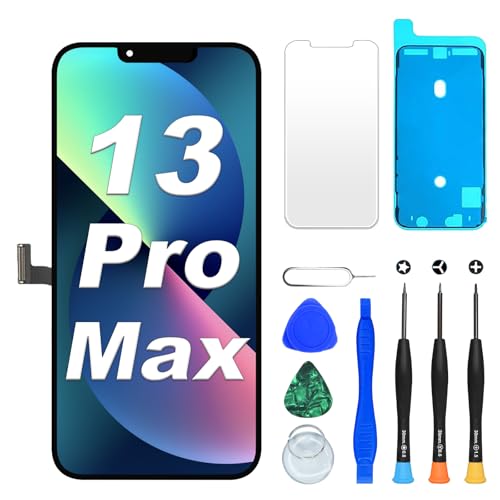 DlGl4U LCD für iPhone 13 Pro Max Display Bildschirm Ersatz 6 7 Full HD 3D Touch True Tone Face ID Bildschirm fur iPhone 13 Pro Max Display Digitizer Reparaturkits
