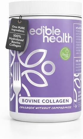 Edible Health Hydrolysed Collagen Powder 400g, Types 1 & 3, 18 Amino Acids