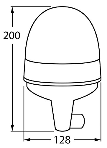 AdLuminis, girofaro, Colore Arancione, con Base