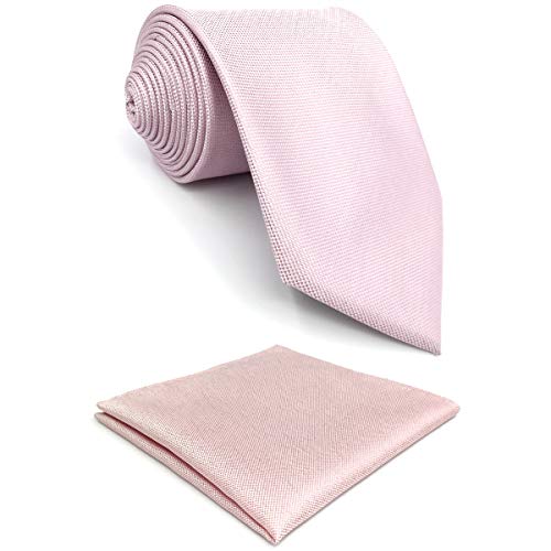 S&W SHLAX&WING Corbatas Para Hombre Color Sólido Rosa Corbata Flaca Boda Party Seda