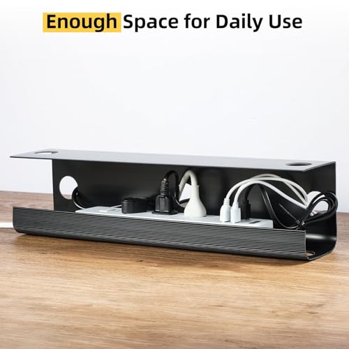 Yecaye 2-Pack Under-Desk Cable Tray Kit with Adhesive Mount — view 4