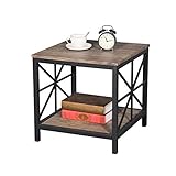 🎁🎁La mejor opción de regalo de Navidad🎁🎁 Mesa final de estructura sólida --- La alta calidad de MDF y el marco de tubo de metal hacen que esta mesa final sea más duradera. El soporte en forma de X hace que esta mesa final sea más estable y mantenga el equilibrio