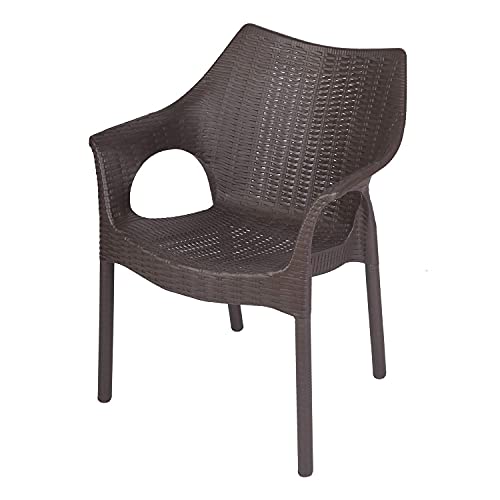 Image of Supreme Cambridge Heavy Plastic Chair for Indoor and Outdoor Use|Color: Wenge; Set of 2 Chairs