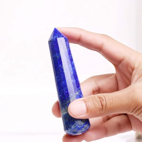 Image of Lapis Crystal Wand for Reiki Healing 50-100 Gm | Natural Crystals Stone Wand for Vastu Meditation Massager Tool